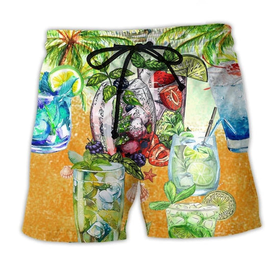 Mojito Cocktail Summer Vibes Beach Shorts For Summer Vacation And Coastal Travel