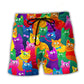Funny Cat Colorful Playful Beach Shorts For Coastal Adventures And Relaxed Summer Wear