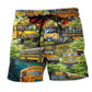School Bus Driver Say 10 4 Fun Beach Shorts Artwork Detail For Casual Warm Weather Outfits