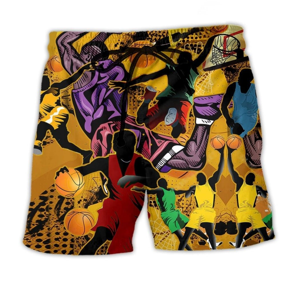 Basketball Color Beach Shorts For Poolside Relaxation And Comfortable Daily Wear