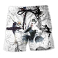Ballet Love And Life Black Beach Shorts For Sunny Holidays And Comfortable Daily Styling
