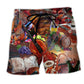 Violin Melody Silence Poetic Music Beach Shorts For Seaside Travel And Laid Back Daily Wear