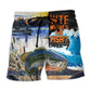 We're Going Fishing Fun Quote Beach Shorts For Summer Vacation And Coastal Travel