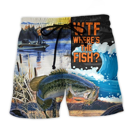 We're Going Fishing Fun Quote Beach Shorts For Summer Vacation And Coastal Travel