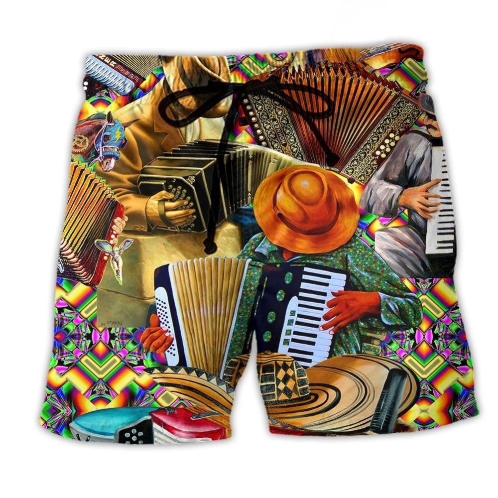 Accordion Music Where Words Fail Beach Shorts For Beach Trips And Relaxed Vacation Styling