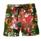 Bowling Solo With Santa Fun Beach Shorts For Poolside Relaxation And Summer Adventures