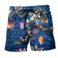 Cute Night Bats Beach Shorts For Weekend Escapes And Warm Weather Wardrobe