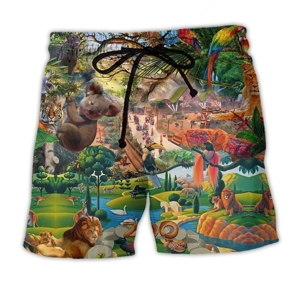 Zoo Animals Beach Shorts For Oceanfront Weekends And Comfortable Resort Style