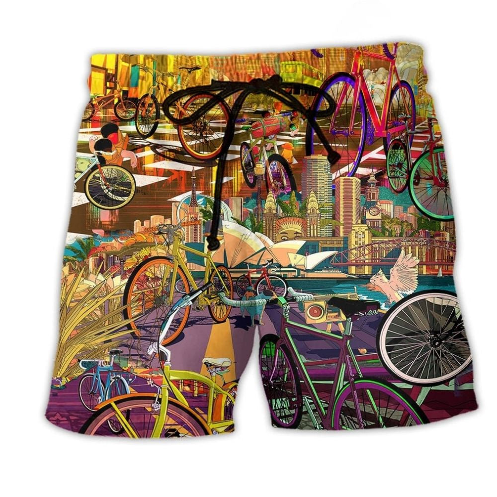 Bike Freedom Anywhere Beach Shorts For Warm Weather Outings And Memorable Gift Ideas