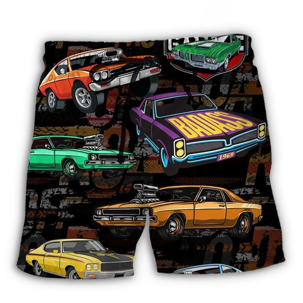 Muscle Car Racing Speed Beach Shorts For Outdoor Adventures And Thoughtful Seasonal Gifts
