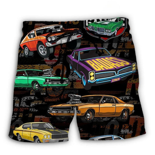 Muscle Car Racing Speed Beach Shorts For Outdoor Adventures And Thoughtful Seasonal Gifts