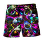 Angry Shark Color Beach Shorts For Beach Days And Distinctive Seasonal Style
