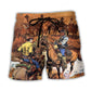 Western Cowboy Riding Horse Classic Beach Shorts For Beach Trips And Relaxed Vacation Styling