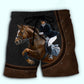 Dressage Horse Elegant Rider Beach Shorts For Sunny Holidays And Comfortable Daily Styling