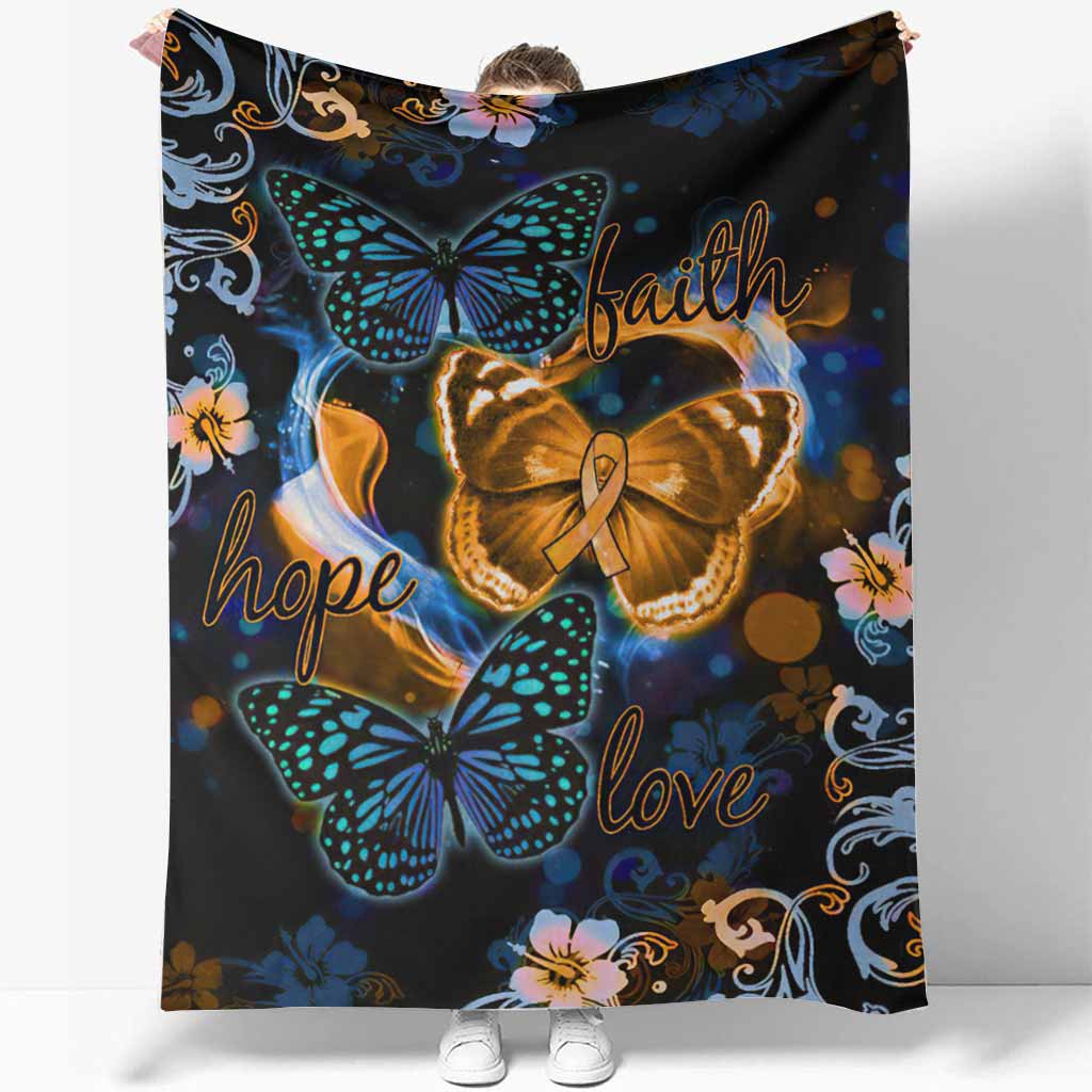 Multiple Sclerosis Awareness Flannel Blanket For Cozy Bedroom Sofa Decor