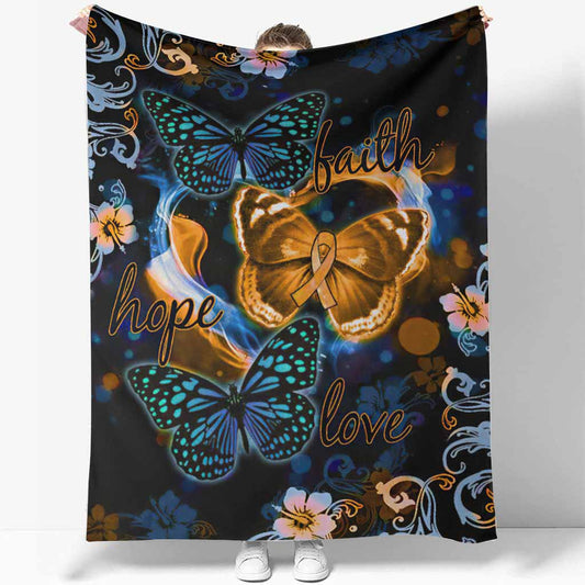 Multiple Sclerosis Awareness Flannel Blanket For Cozy Bedroom Sofa Decor