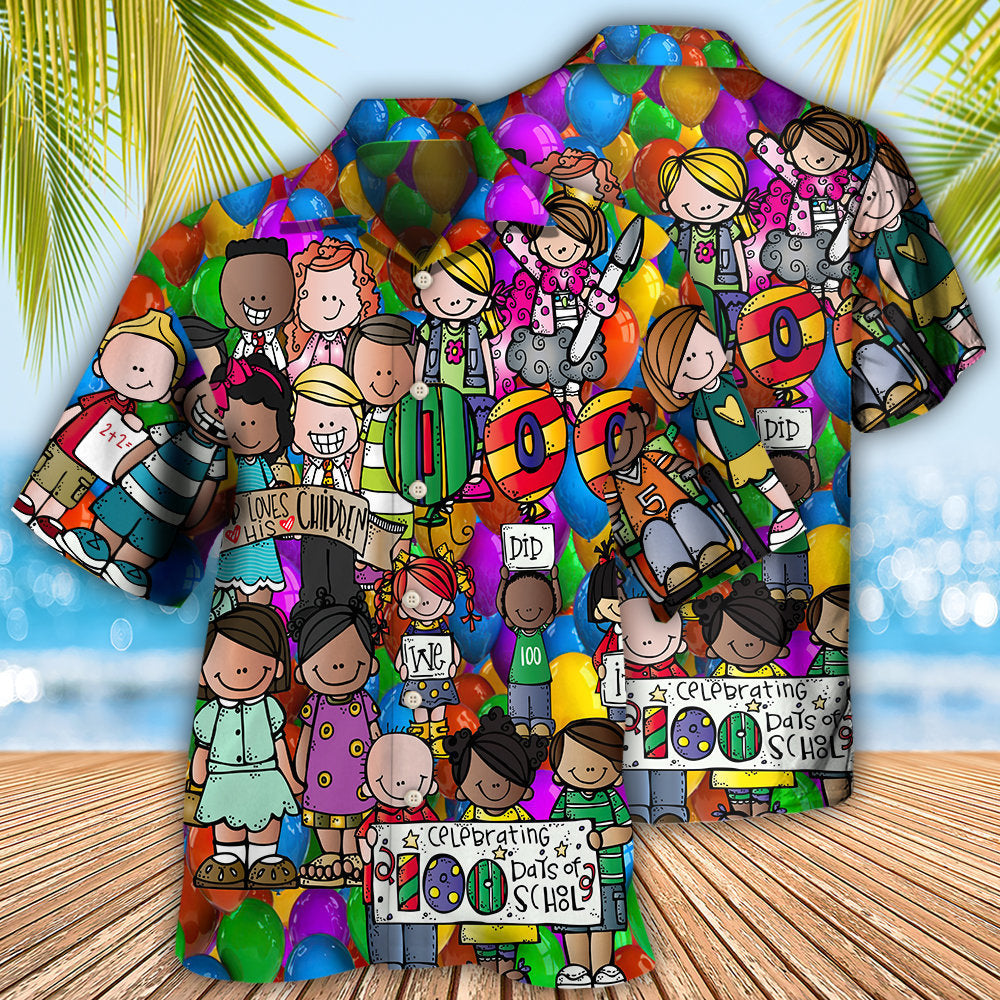 School Student Celebration Hawaiian Shirt All Over Print Detail For Resort Wear