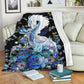 Dragon Blue And White Flannel Blanket For Cozy Bedroom Sofa Decor