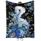 Dragon Blue And White Flannel Blanket For Cozy Bedroom Sofa Decor
