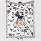 Dinosaur Floral Flannel Blanket For Cozy Bedroom Sofa Decor