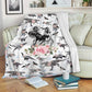 Dinosaur Floral Flannel Blanket For Cozy Bedroom Sofa Decor