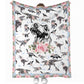 Dinosaur Floral Flannel Blanket For Cozy Bedroom Sofa Decor