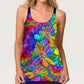 Hippie Soul Color Peaceful Hollow Tank Top For Active Days And Vacation Wear