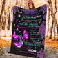 Fibromyalgia Awareness Butterfly Flannel Blanket For Cozy Bedroom Sofa Decor