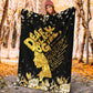 Black Girl Dear Black Girl Faux Glitter Print African American Flannel Blanket For Cozy Bedroom Sofa Decor