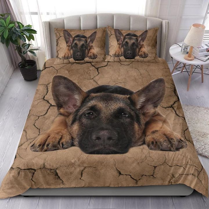 Dog Goodnight German Shepherd Bedding Cover For Pet Lover Bedroom Decor