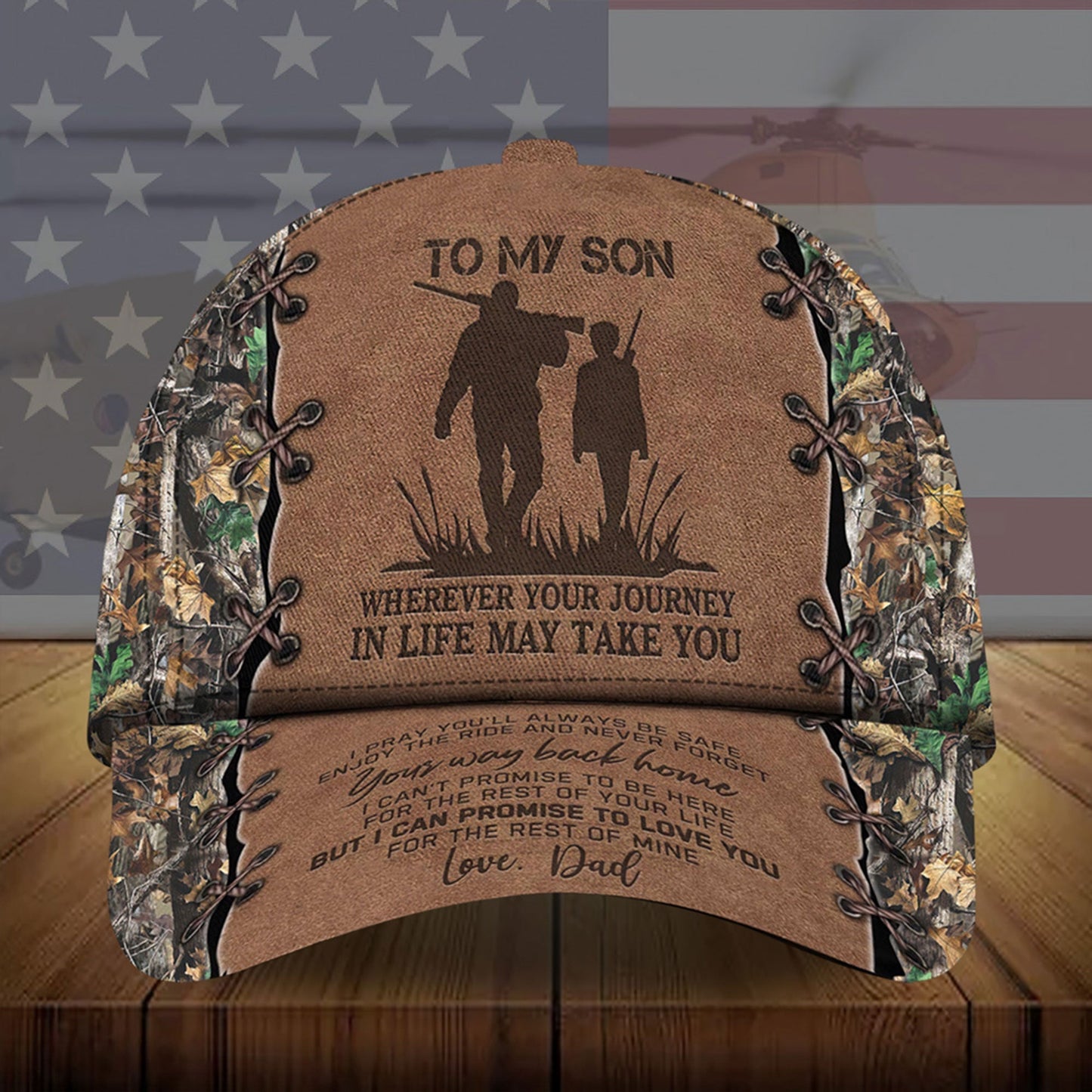 To My Son Hunting Camo Classic Cap For Everyday Wear Vacations And Seasonal Activities