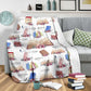 Book Lovers Book Flannel Blanket For Cozy Bedroom Sofa Decor