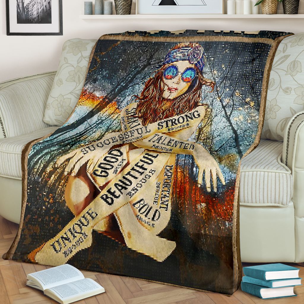 Hippie You Are Enough Flannel Blanket For Cozy Bedroom Sofa Decor