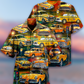 Vintage Classic Car Hawaiian Shirt With Detailed Graphic For Coastal Vacations Warm Weather Events And Daily Style