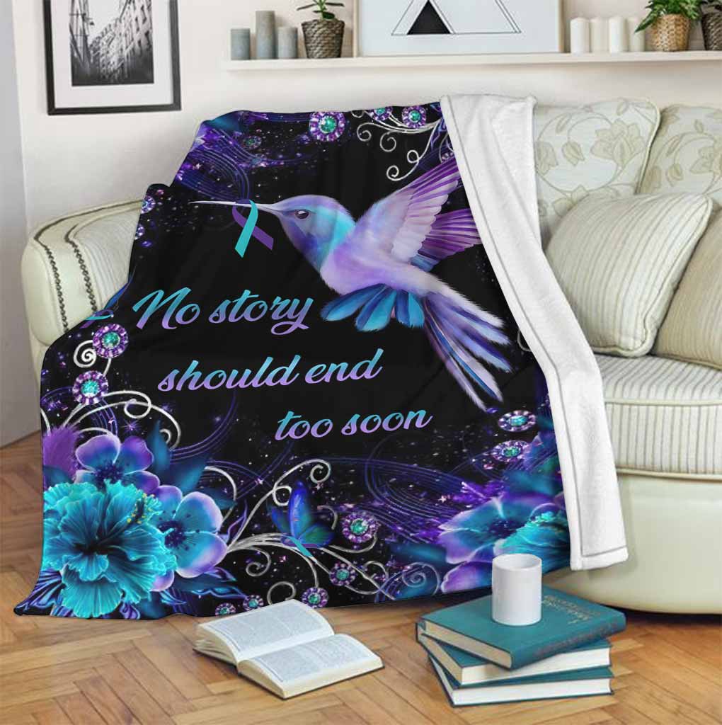 Hope Awareness Dragonfly Flannel Blanket For Cozy Bedroom Sofa Decor