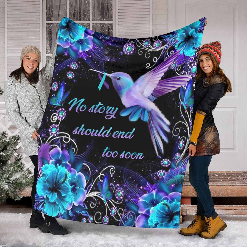 Hope Awareness Dragonfly Flannel Blanket For Cozy Bedroom Sofa Decor