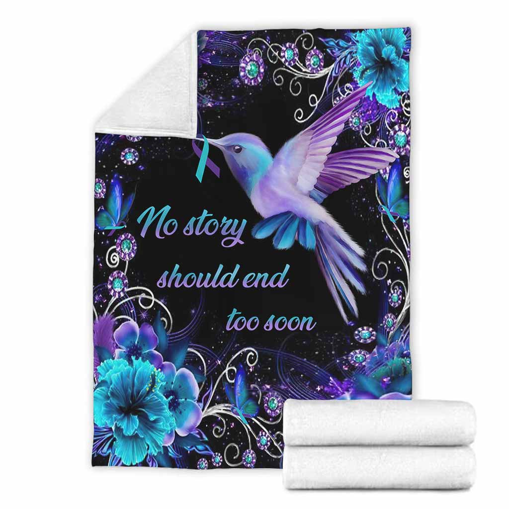 Hope Awareness Dragonfly Flannel Blanket For Cozy Bedroom Sofa Decor