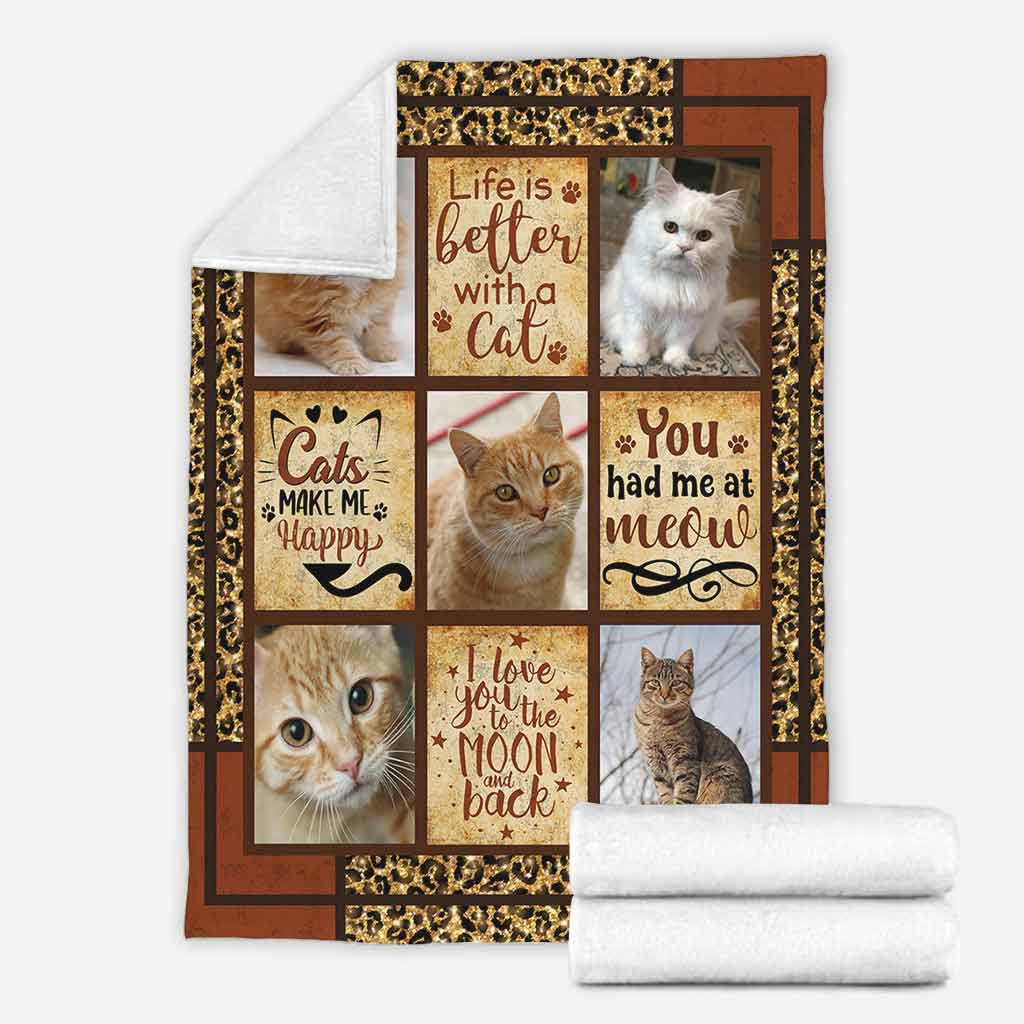 Cat Lover Life Is Better With A Cat Flannel Blanket For Cozy Bedroom Sofa Decor