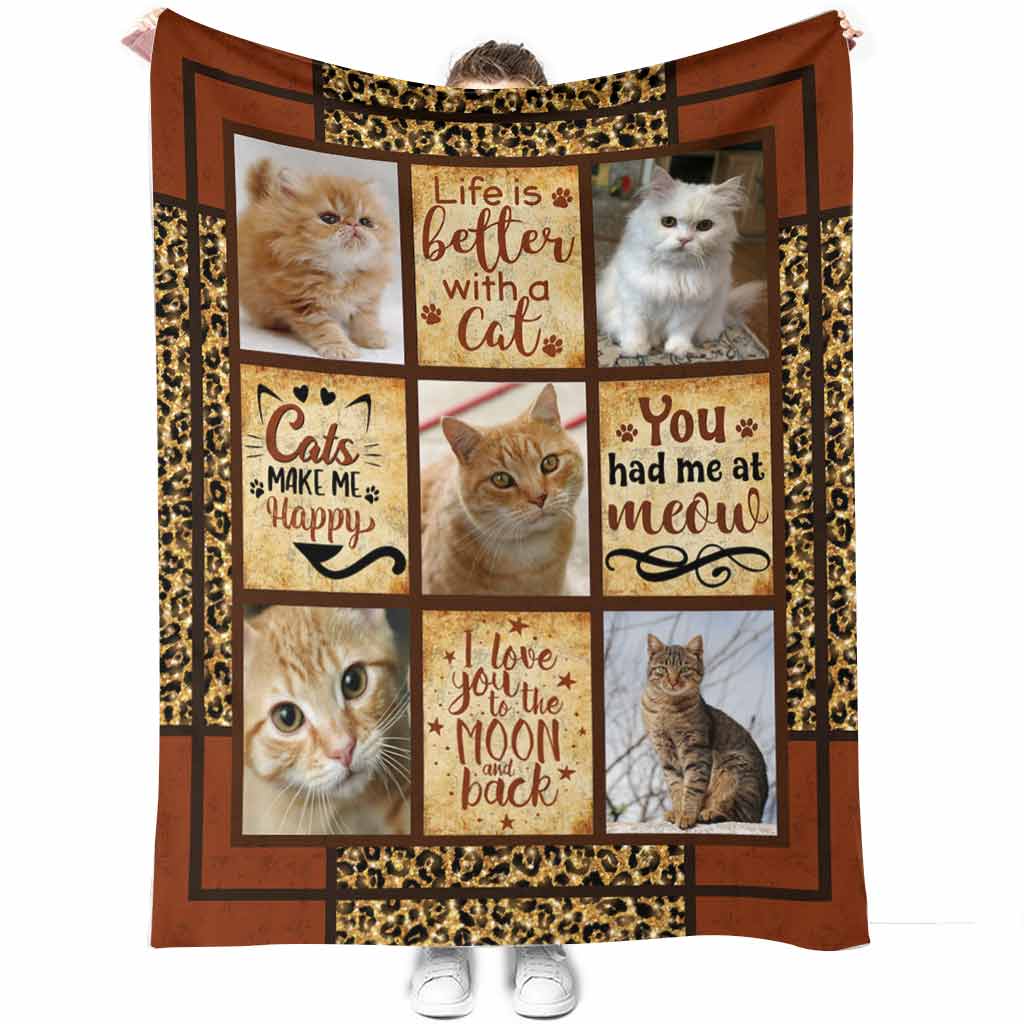 Cat Lover Life Is Better With A Cat Flannel Blanket For Cozy Bedroom Sofa Decor