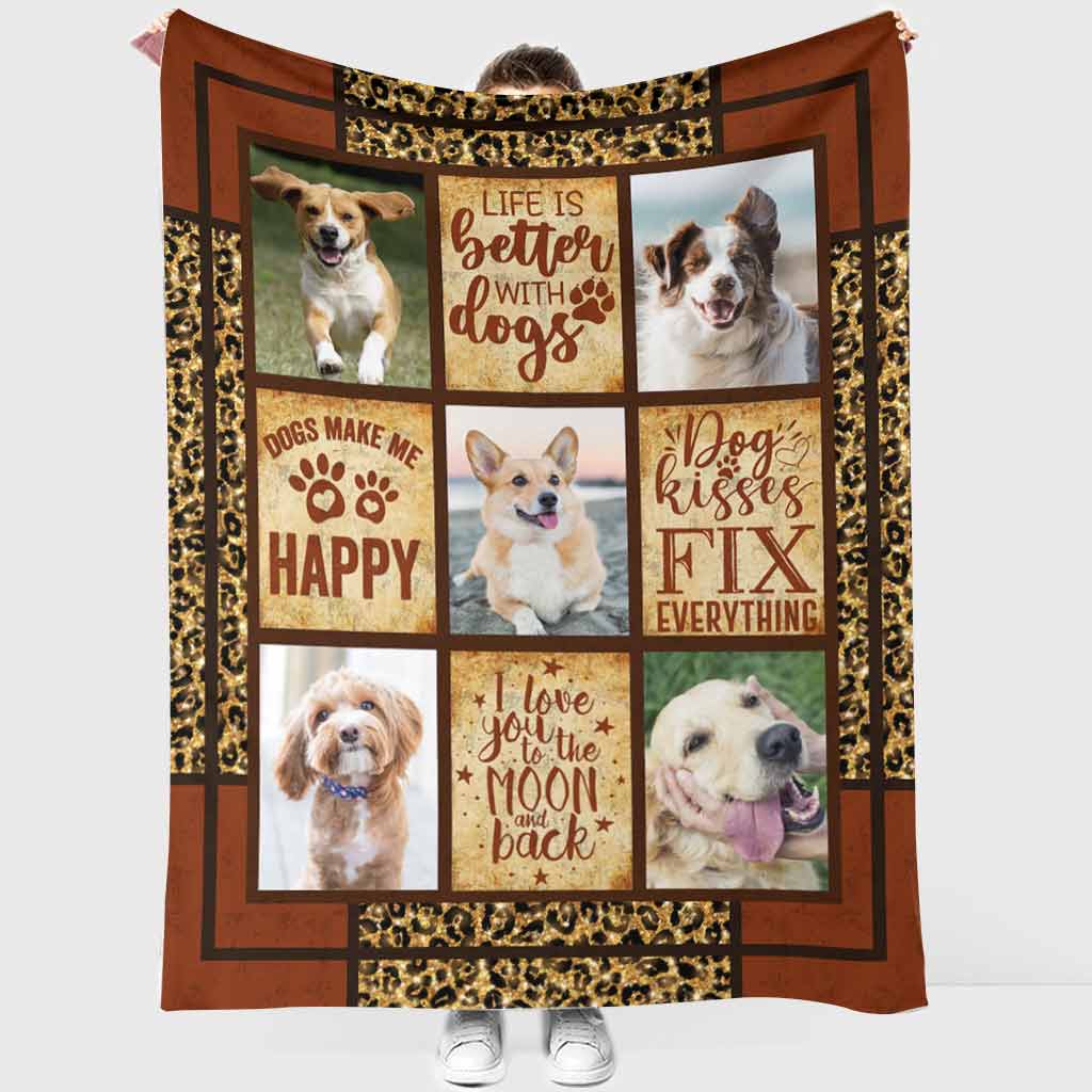 Dog Lover Life Is Better With Dogs Flannel Blanket For Cozy Bedroom Sofa Decor
