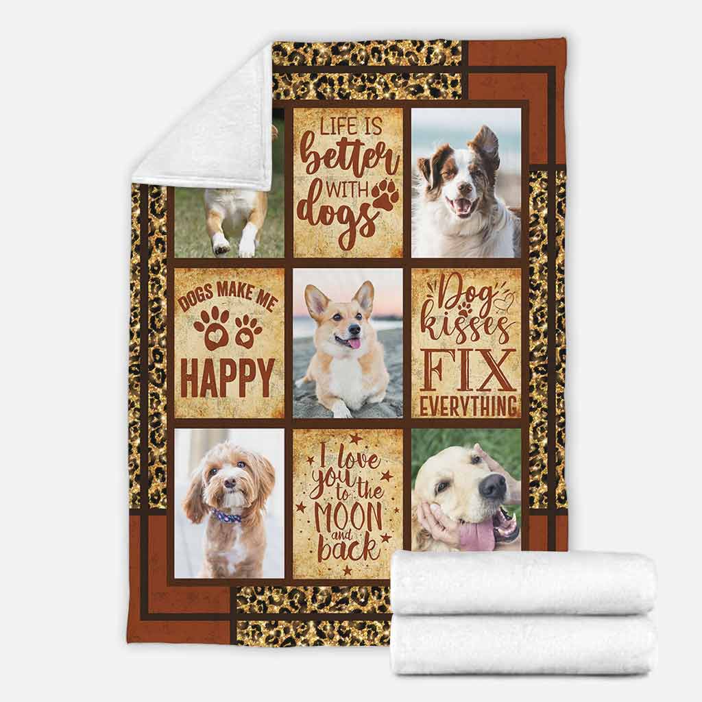 Dog Lover Life Is Better With Dogs Flannel Blanket For Cozy Bedroom Sofa Decor