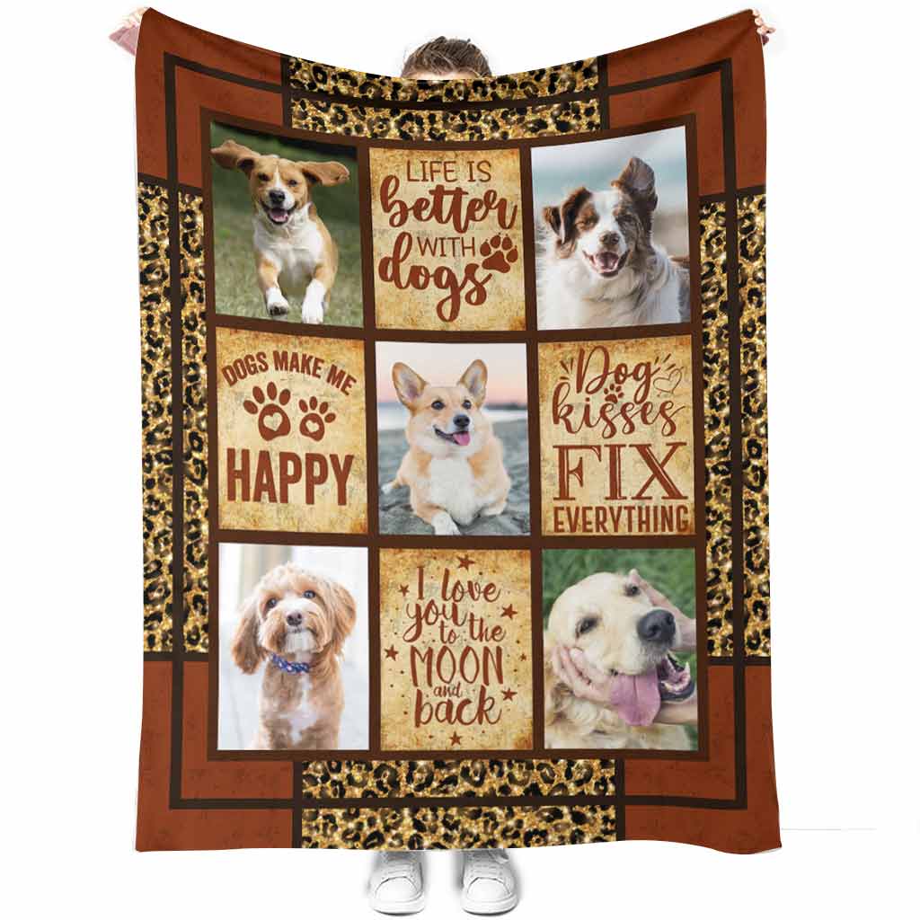 Dog Lover Life Is Better With Dogs Flannel Blanket For Cozy Bedroom Sofa Decor