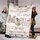 Family I've Only Been With Dad Personalized Flannel Blanket For Cozy Bedroom Sofa Decor