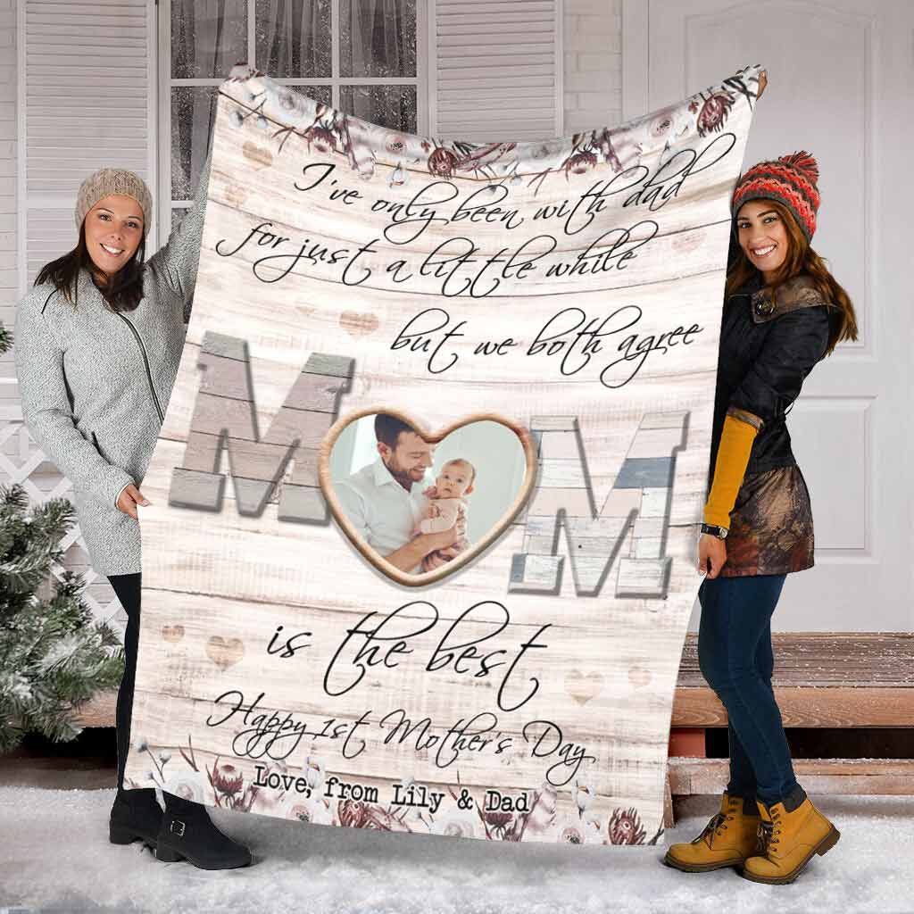 Family I've Only Been With Dad Personalized Flannel Blanket For Cozy Bedroom Sofa Decor