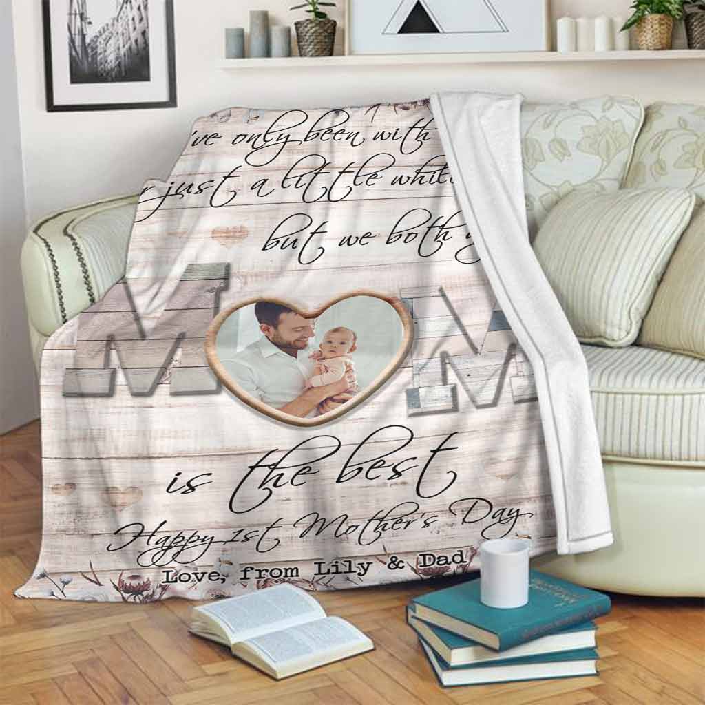 Family I've Only Been With Dad Personalized Flannel Blanket For Cozy Bedroom Sofa Decor