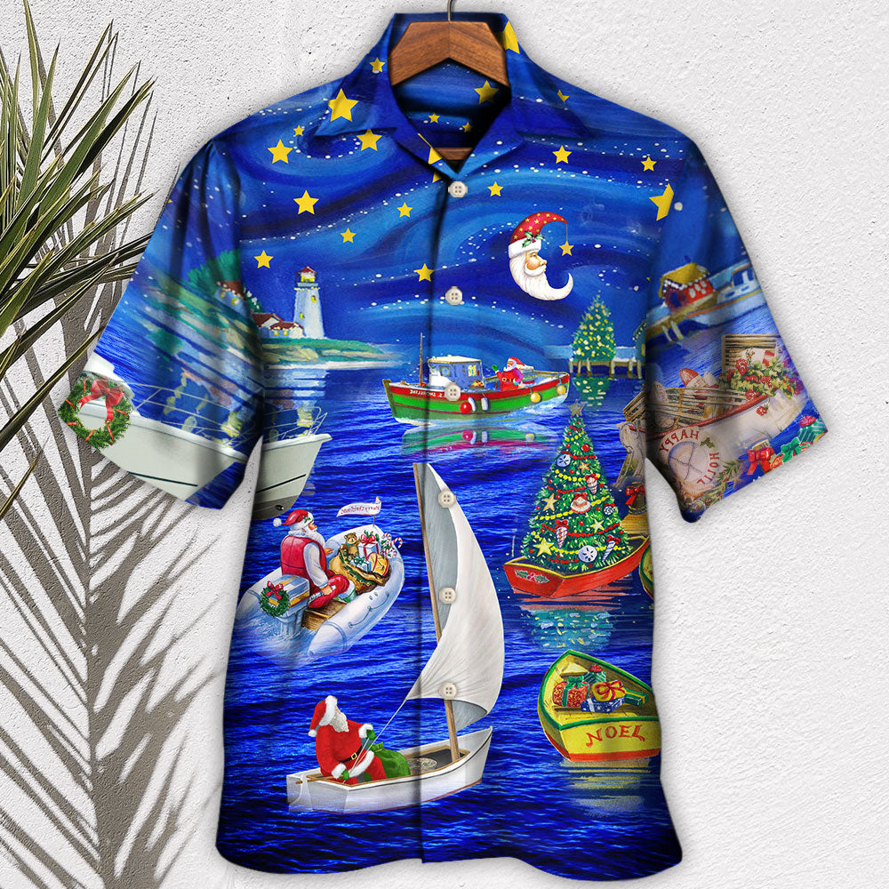 Festive Christmas Hawaiian Shirt For Island Vacations, Resort Wear, And Relaxed Seasonal Style