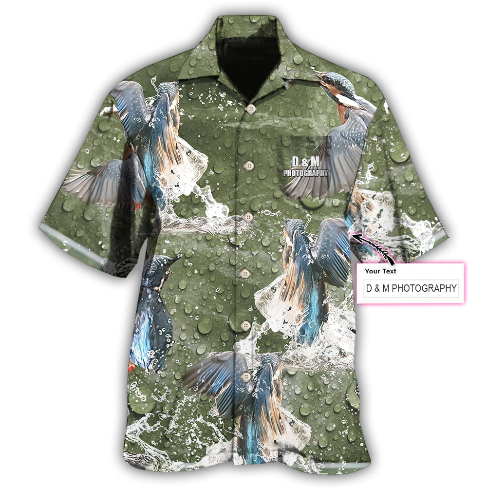Creative Majestic Kingfisher Nature Personalized Hawaiian Shirt For Animal Lovers, Beach Travel, And Casual Summer Style