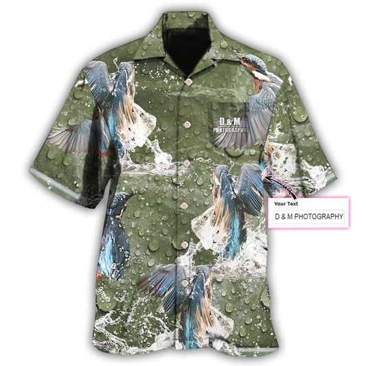 Creative Majestic Kingfisher Nature Personalized Hawaiian Shirt For Animal Lovers, Beach Travel, And Casual Summer Style