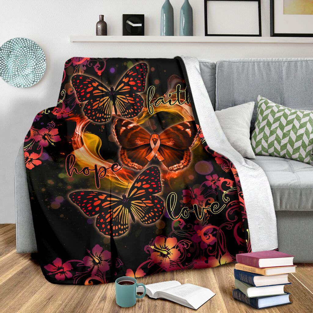 Multiple Sclerosis Awareness Flannel Blanket For Cozy Bedroom Sofa Decor