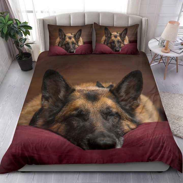 German Shepherd Dog Goodnight Sleeping Bedding Cover For Pet Lover Bedroom Decor